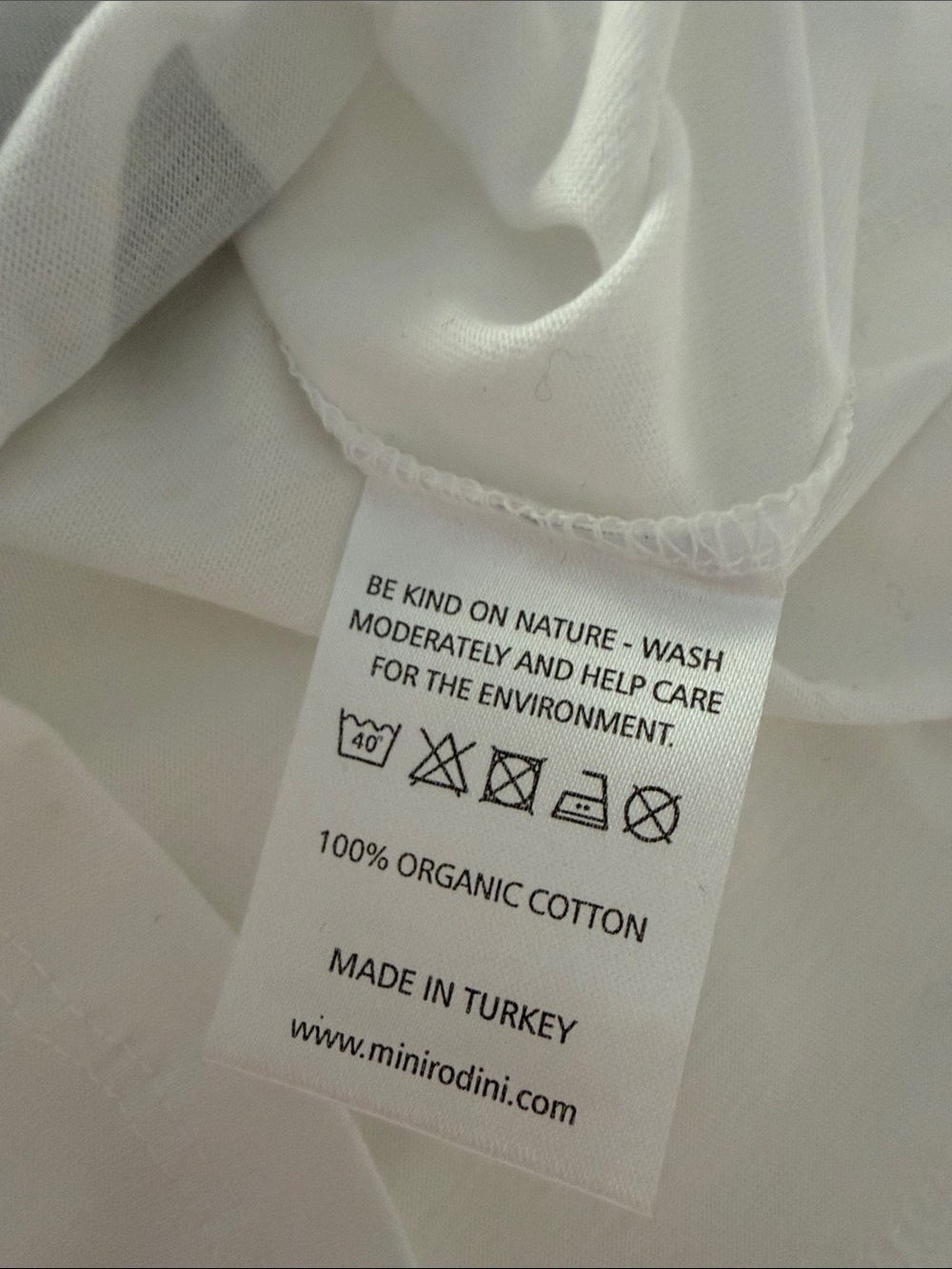 Mini Rodini White Organic Cotton Penguin Short Sleeve Tee Shirt 4-5 NWT - Picture 4 of 6